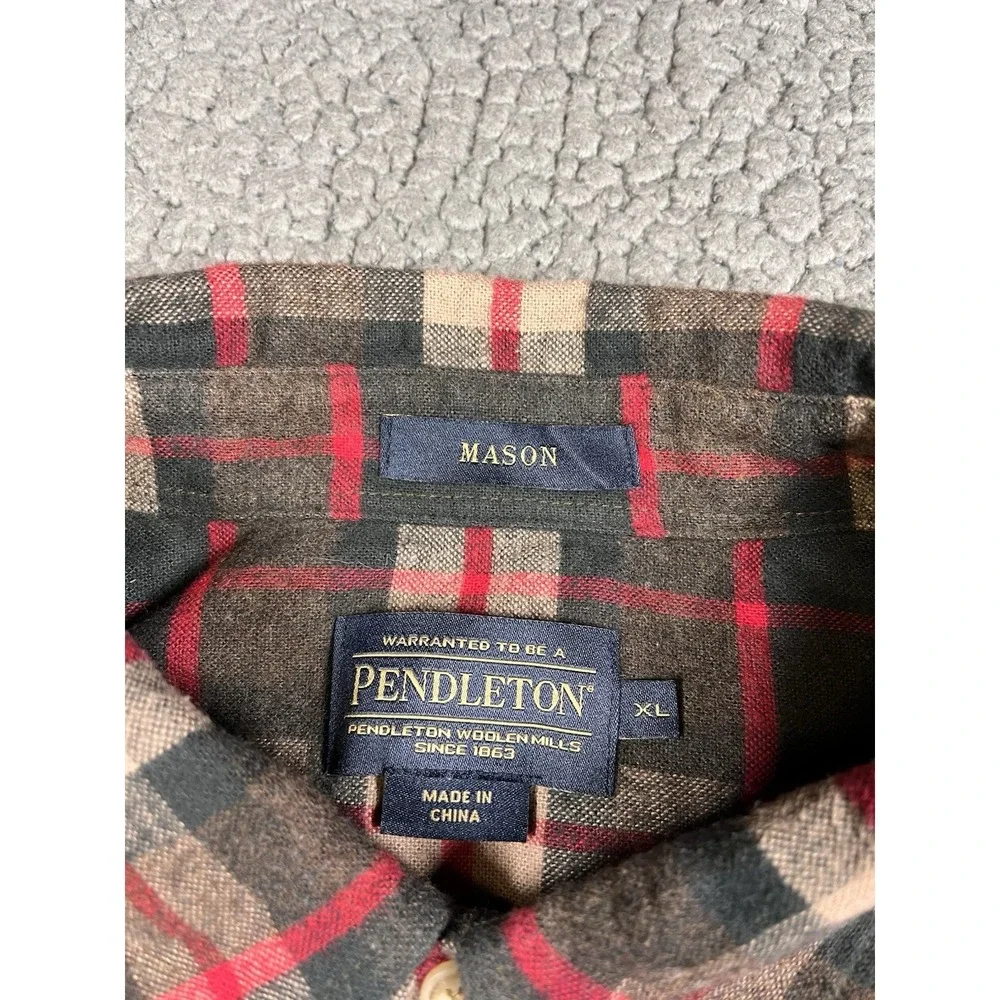 Pendleton Mason Mens Size XL Long‎ Sleeve Flannel Button Down Shirt